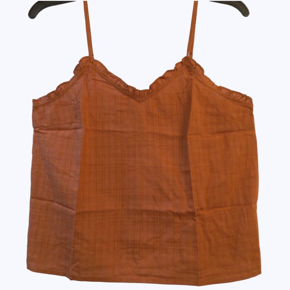 a.n.a Womens Ruffle Trim Cami Size M
